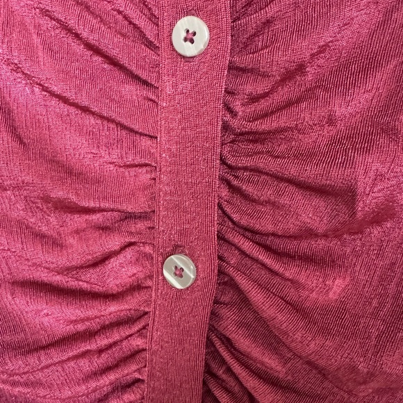 Wild Fable Red Ruched Polo Collar Dress - Picture 5 of 5